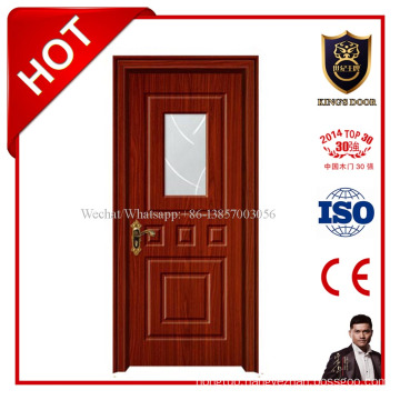 Wooden HDF PVC Film Glass Door for School/Office